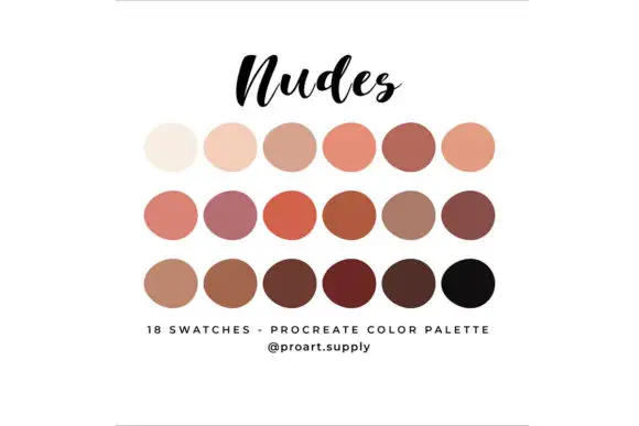 Nudes Procreate Color Palette