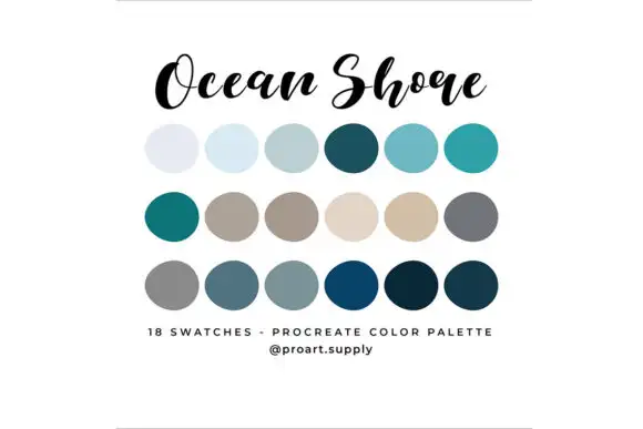 Ocean Shore Procreate Color Palette