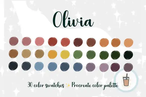 Olivia Warm Tones Procreate Palette