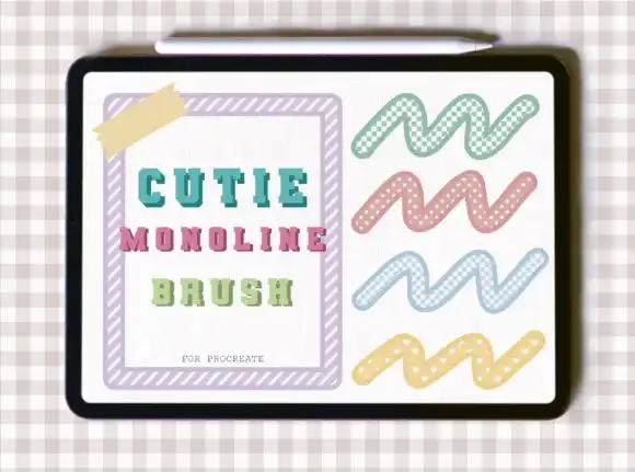 Outline Brush for Procreate Monoline