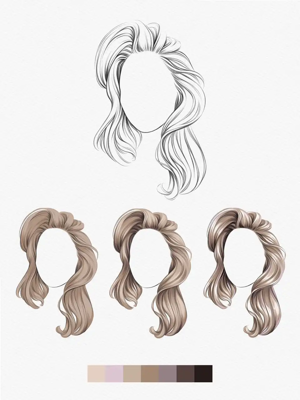 Palettes for face and hair COLOR PALETTE MINI LESSON 5 palettes for face and hair color palette ➕ mini lesson (6) 34566