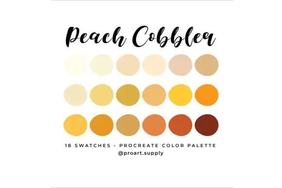 Peach Cobbler Procreate Color Palette