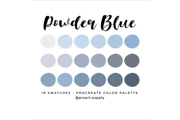 Powder Blue Procreate Color Palette