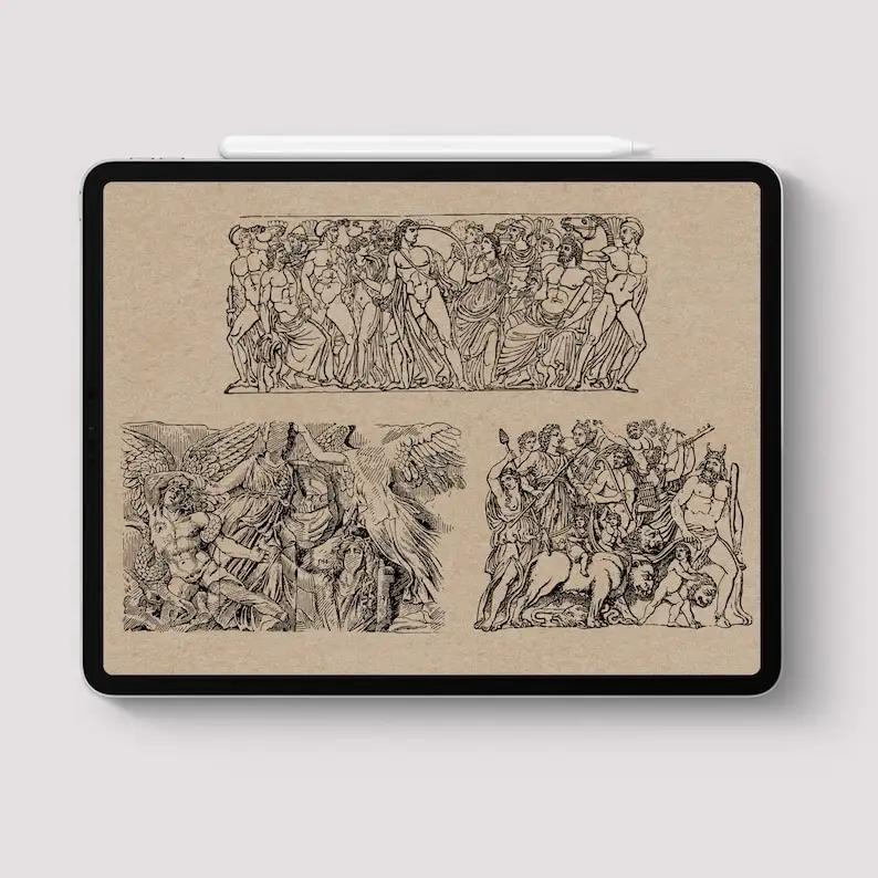 Procreate 39 Ancient Greek Stamps Tattoo 3 procreate 39 ancient greek stamps tattoo (5) 15775