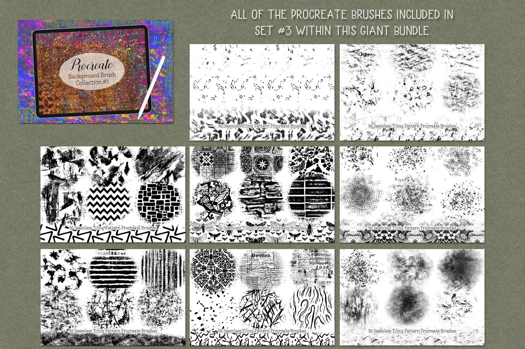 Procreate Background Brushes Big BUNDLE 5 procreate background brushes big bundle (2) 33590
