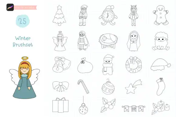 Procreate Brush Stamp Christmas