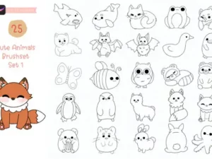 procreate brush stamp cute animal set 1 graphics 14017855 1 1 580x387 32814