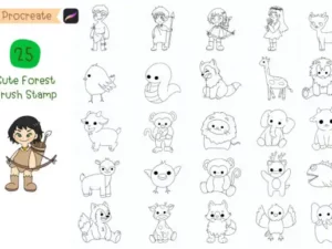procreate brush stamp cute forest life graphics 15362614 1 1 580x387 32717