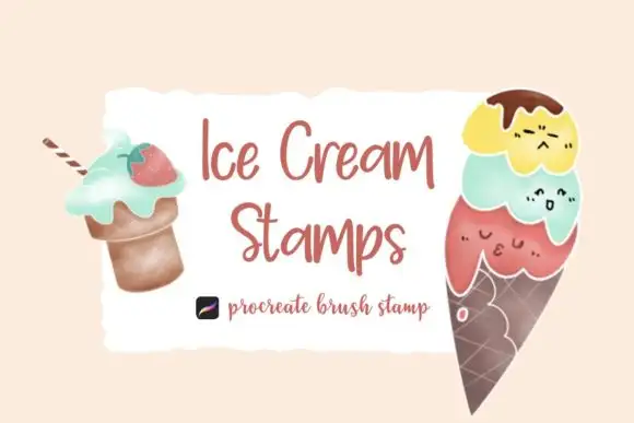 Procreate Brush Stamp  Ice Cream