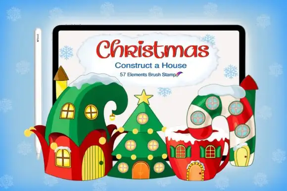Procreate Build Christmas House Brushes