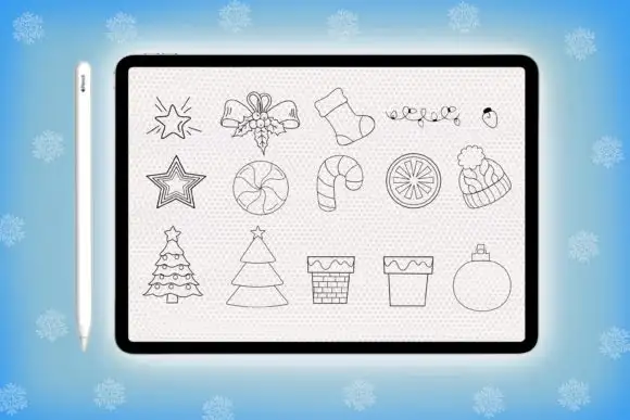 Procreate Build Christmas House Brushes 3 procreate build christmas house brushes graphics 20162180 8 580x387 24219