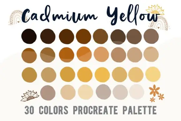 Procreate Color Palette Cadmium Yellow
