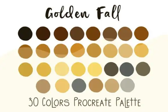 Procreate Color Palette Golden Fall