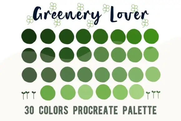 Procreate Color Palette Greenery Lover
