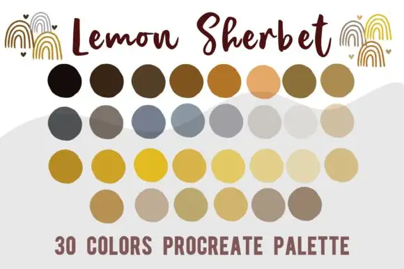 Procreate Color Palette Lemon Sherbet
