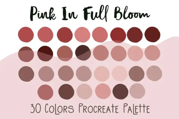 Procreate Color Palette Pink Full Bloom