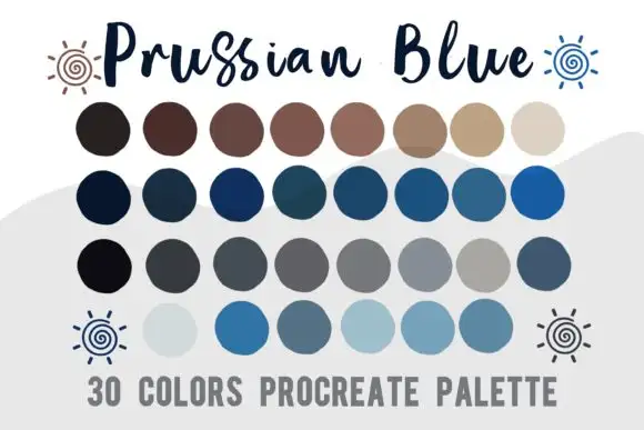 Procreate Color Palette Prussian Blue