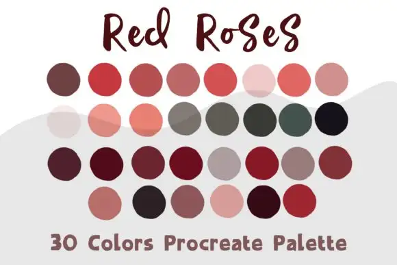 Procreate Color Palette Red Roses