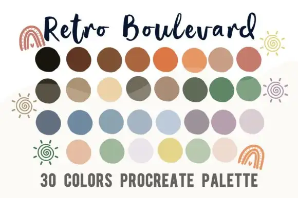 Procreate Color Palette Retro Boulevard