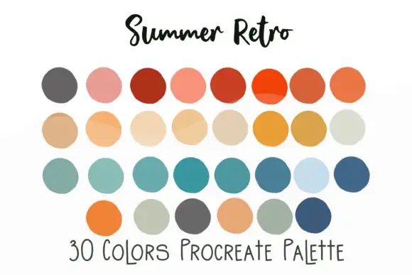 Procreate Color Palette Summer Retro