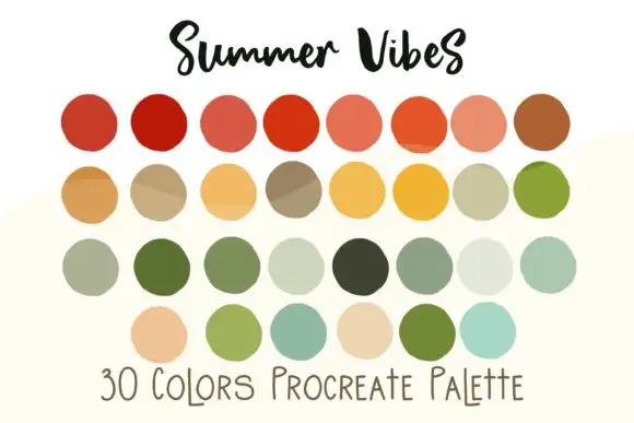 Procreate Color Palette Summer Vibes