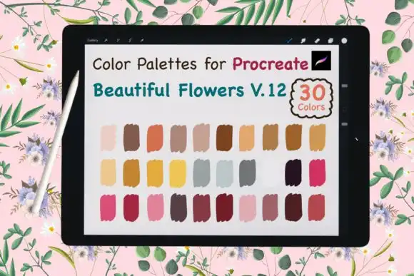 Procreate Color Palette Beauty Flower V12
