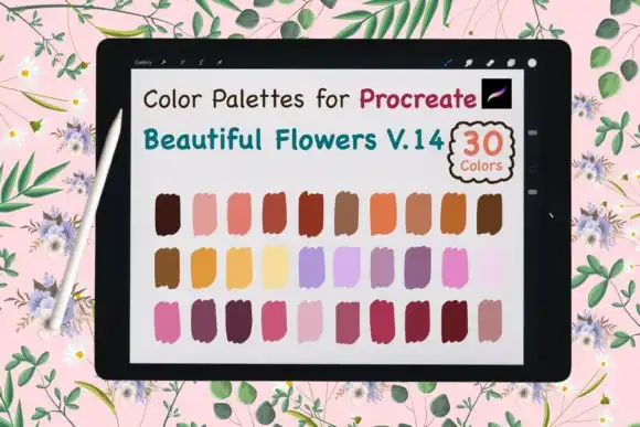 Procreate Color Palette Beauty Flower V14