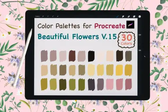 Procreate Color Palette Beauty Flower V15