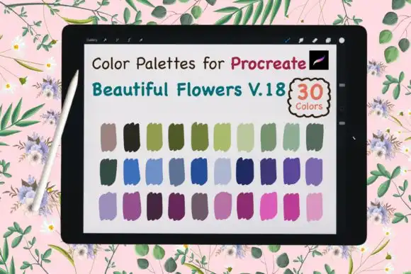 Procreate Color Palette Beauty Flower V18