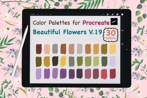 Procreate Color Palette Beauty Flower V19