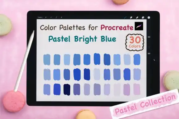 Procreate Color Palette Pastel Bright Blue
