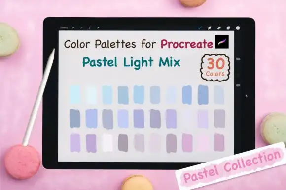 Procreate Color Palette Pastel Light Mix
