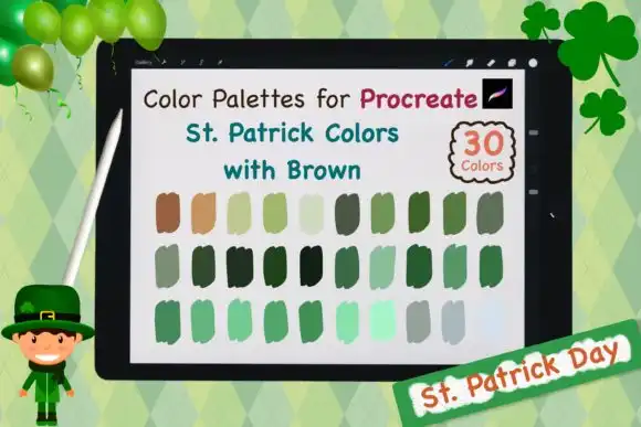 Procreate Color Palette St Patrick Brown