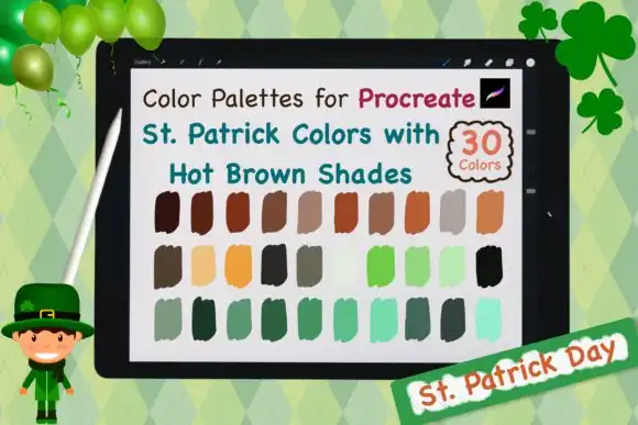 Procreate Color Palette St Patrick Hot Brown Shades
