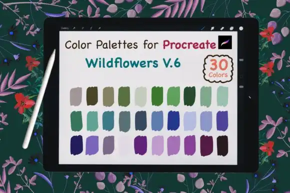 Procreate Color Palette Wild Flowers V6