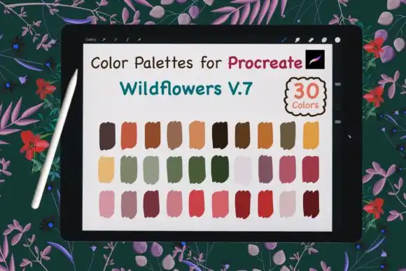 Procreate Color Palette Wild Flowers V7