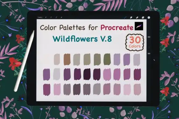 Procreate Color Palette Wild Flowers V8