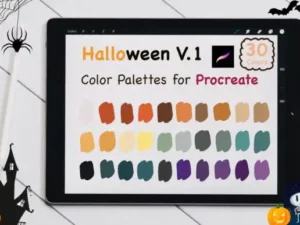 procreate color palettes halloween v1 graphics 5803622 1 1 580x387 33319