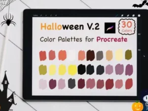 procreate color palettes halloween v2 graphics 5803645 1 1 580x387 33351