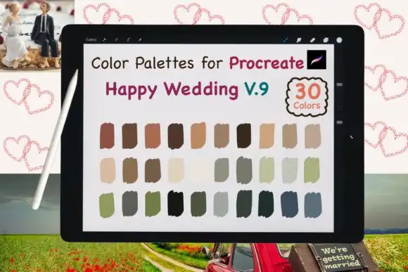 Procreate Color Palettes Wedding V9