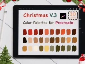 procreate color palettes set xmas v3 graphics 5759171 1 1 580x387 33589