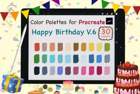 Procreate Color Palettes Birthday V6
