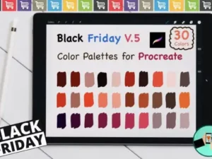 procreate color palettesblack friday v5 graphics 6118692 1 1 580x387 33663