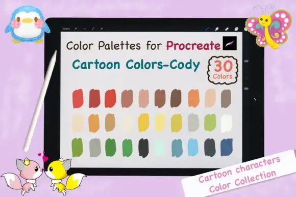 Procreate Color Palettes Cartoon Cody