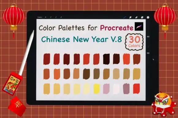 Procreate Color Palettes Chinese NY V8