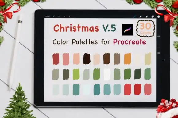 Procreate Color Palettes Christmas V5