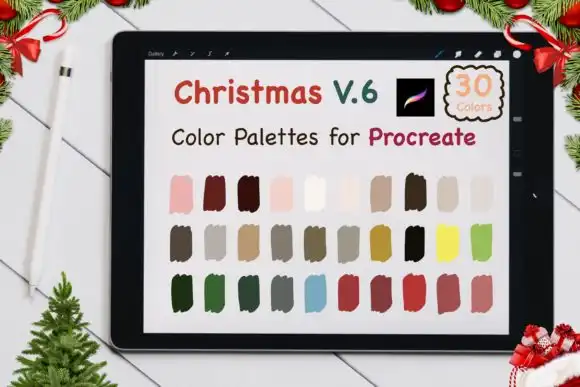 Procreate Color Palettes Christmas V6