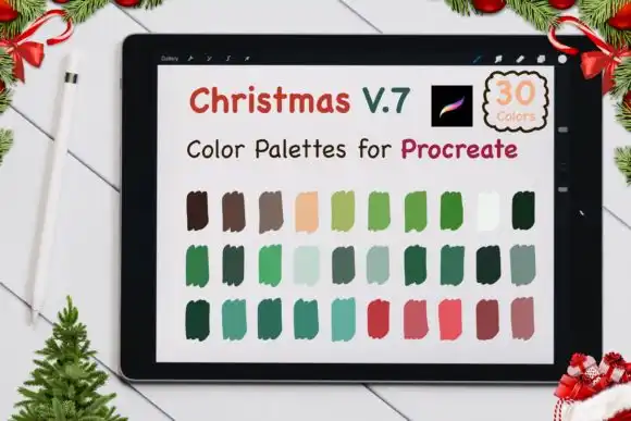 Procreate Color Palettes Christmas V7