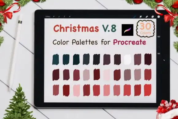 Procreate Color Palettes Christmas V8