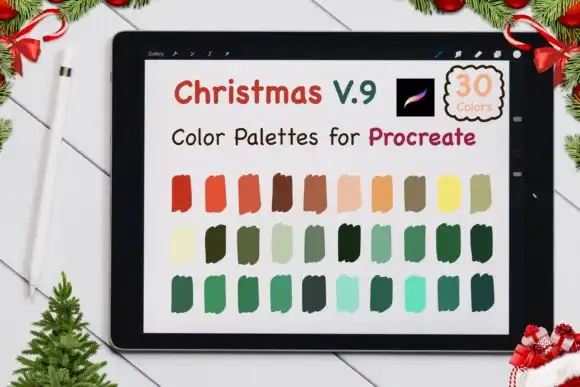 Procreate Color Palettes Christmas V9